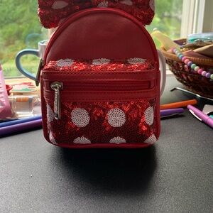 Loungefly Red and White Minnie Mouse Mini Backpack